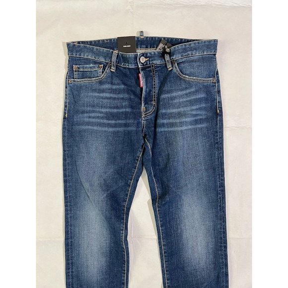 DSQUARED2 Mens Slim Jean Jeans IT48 W34 Blue Denim S74LB0565S30664470 NWT - Picture 3 of 16